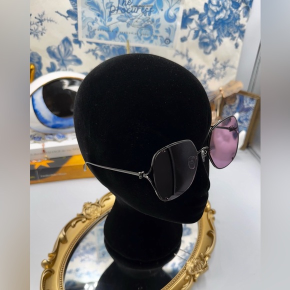 🆕 ALEXANDER MCQUEEN 🧿 NWOT AM0366S 003 Wire Rimmed Butterfly Shaped Glasses - Picture 4 of 16